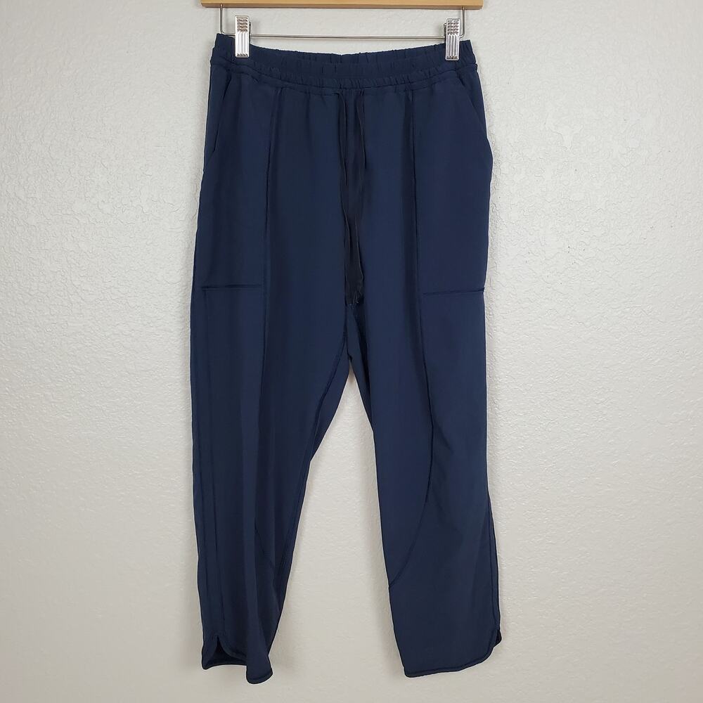 Lululemon Final Play Crop Pants Size 6 Womens 23" True Navy Drawstring Pockets